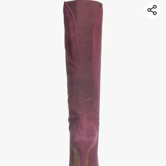 Enzo Angiolini NWT burgundy real suede elasticized calfplatform boots …